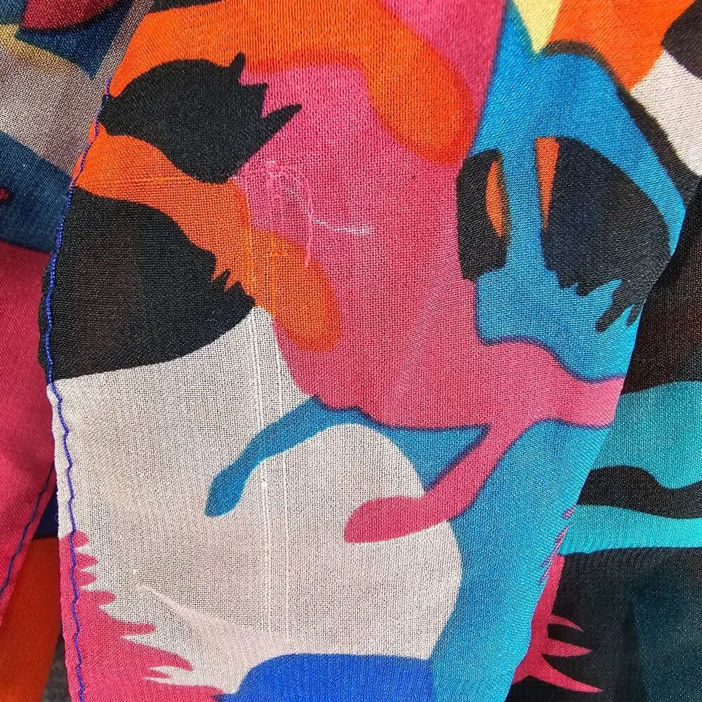 Lightweight Equestrian Scarf Colorful Abstract Art To Wear Horse Design 60